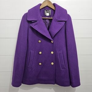 J. Crew Stadium Cloth Double Breasted Wool Coat